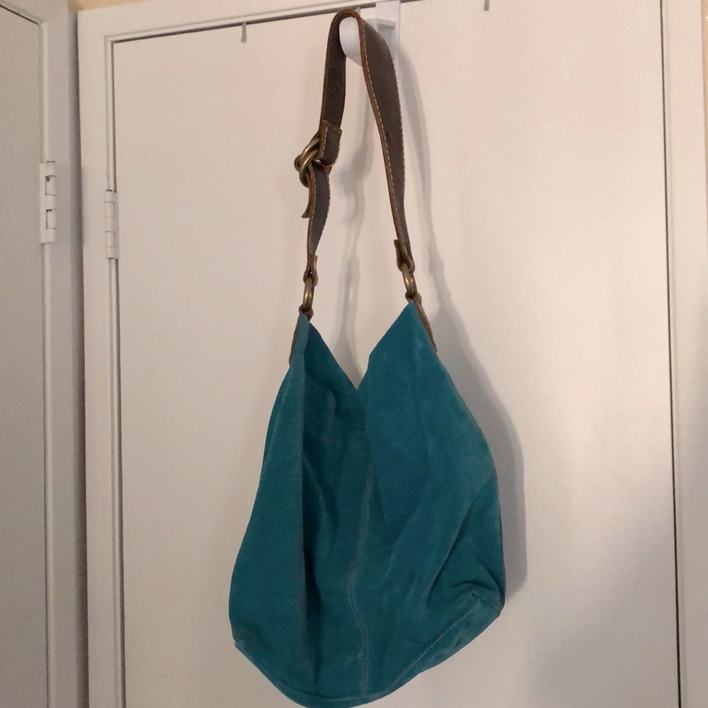 Lucky Brand TurquoiseSuede ShoulderBgNWOTGorgeous